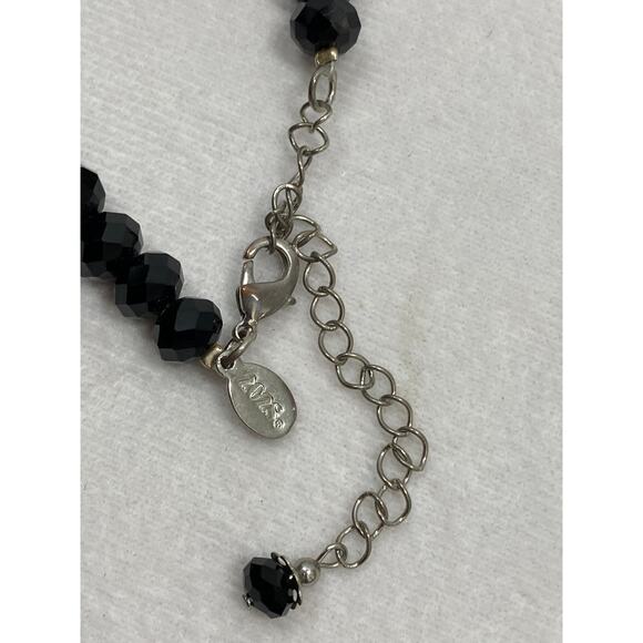 Vintage 2028 Black Crystal with Rhinestones Necklace & Matching Bracelet - Picture 4 of 8
